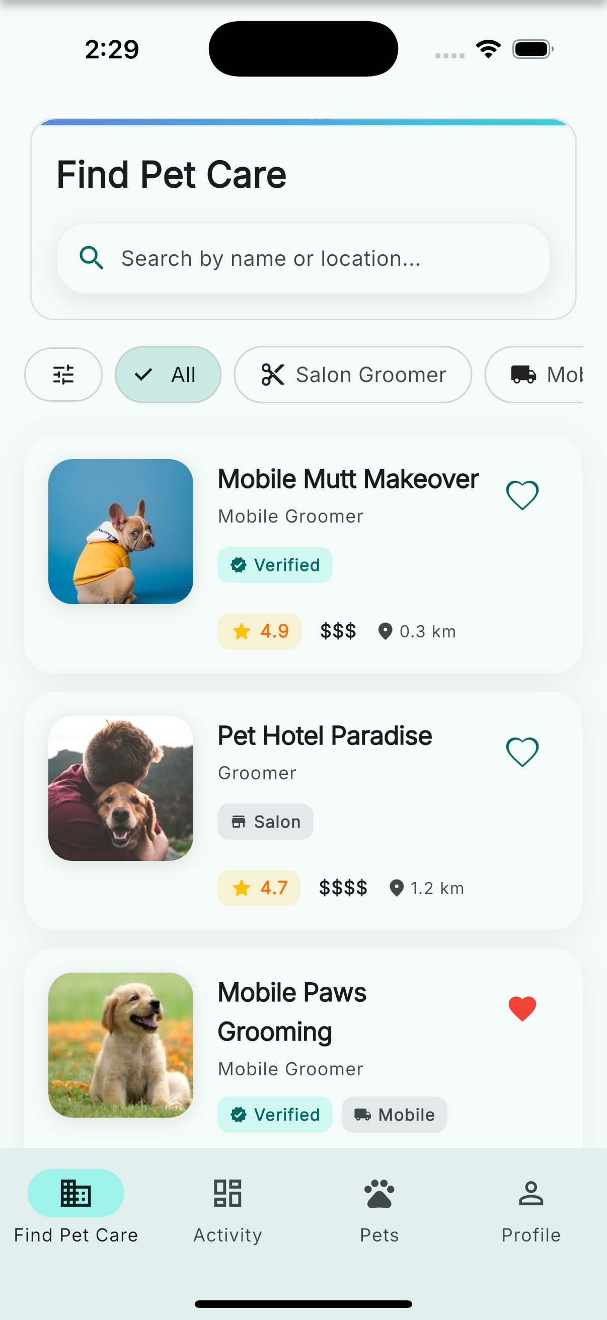 Scrubby App - Browse Pet Services
